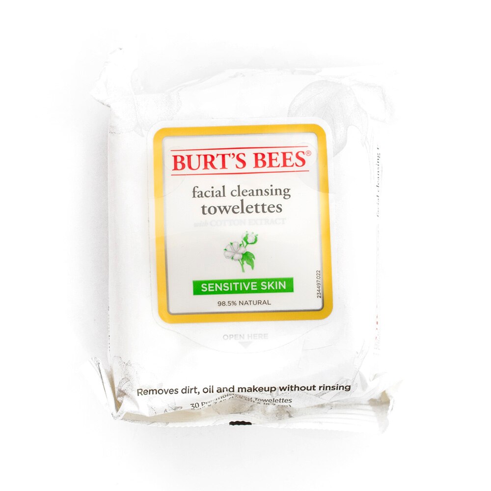 Burt's Bees, Bath Accessories, Health & Beauty, Sensitive, Facial Towelettes, 30 count, 7741